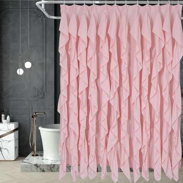 Pink and Red Wooden Shower Curtain Set Bathroom Waterproof Mildew Resistance Pink and Red Wooden Shower Curtain Set Bathroom Waterproof Mildew Resistance